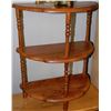 Image 1 : OAK 3 TIER  HALF CIRCLE SHELF