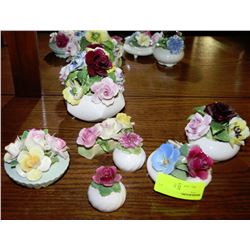 ESTATE COLLECTION OF 7 BONE CHINA HAND PAINTED