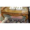 Image 1 : ESTATE WOOD CARVED COFFE TABLE WITH GLASS TOP