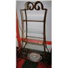 Image 1 : BROWN DESIGNER 5-TIER METAL & GLASS