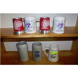 COLLECTION OF 7 ASST STEINS