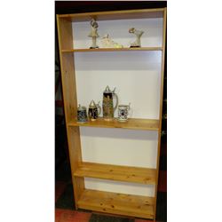 SET OF 3 PINE BOOK SHELVES
