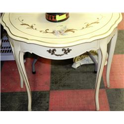 HANDPAINTED HALF MOON SIDETABLE
