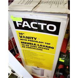 30" VANITY WITH PORCELAIN TOP *BRAND NEW*