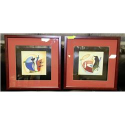 SET OF 2 WOOD FRAMED SHADOWBOXS