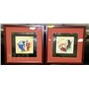 Image 1 : SET OF 2 WOOD FRAMED SHADOWBOXS
