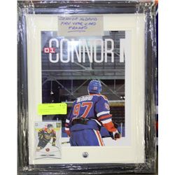 CONNOR MCDAVID FIRST YEAR CARD FRAMED