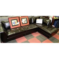 NEW BLACK LEATHERETTE L SHAPE SECTIONAL ON CHOICE
