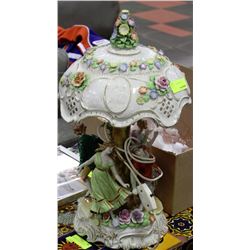 HANDPAINTED PORCELAIN LAMP