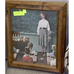 FRAMED NORMAN ROCKWELL "SCHOOL TEACHER" #25