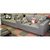 Image 1 : NEW GREY FABRIC SOFA  AND LOVE SEAT WITH ACCENT
