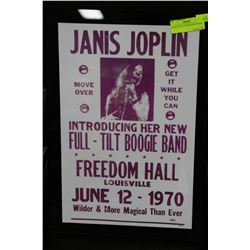 JANIS JOPLIN 1970 FRAMED POSTER
