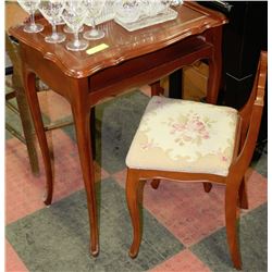 ESTATE WRITING DESK WITH NEEDLEPOINT CHAIR