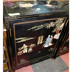 WOOD TWO DOOR HANDPAINTED CABINET AS THEY COME