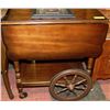 Image 1 : ESTATE WOOD DOUBLE DROP LEAF TEA CART