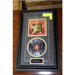 AUTOGRAPHED LONE STAR FRAMED DISPLAY