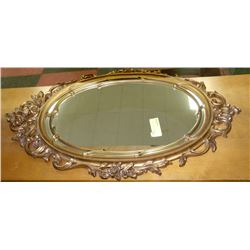 ESTATE GOLD TONE CARVED STYLE MIRROR