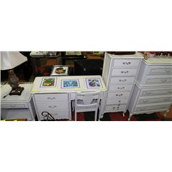 ESTATE WHITE 6 PC BEDROOM FURNITURE SET