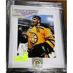 PATRICE BERGERON GUARANTEED AUTHENTIC AUTOGRAPH