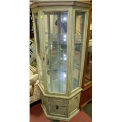 WOOD CORNER DISPLAY SHELF