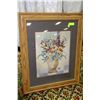 Image 1 : OAK FRAMED FLORAL PICTURE