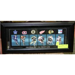 "ORIGINAL SIX - THE FRONT LINE" HOCKEY DISPLAY