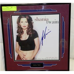 AUTOGRAPHED SHANIA TWAIN FRAMED ALBUM DISPLAY