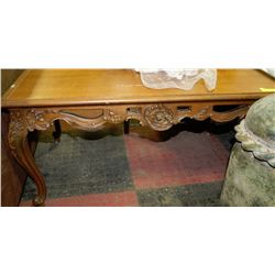 ESTATE WOOD CARVED COFFEE TABLE
