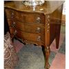 Image 1 : ESTATE WOOD CARVED 3 DRAWER END TABLE