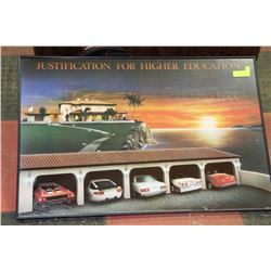 JUSTIFICATION FOR HIGHER EDUCATION FRAMED POSTER