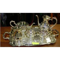 ESTATE SILVER PLATED TEA SERVICE SET