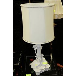 PAIR OF CERAMIC FLORAL LAMPS