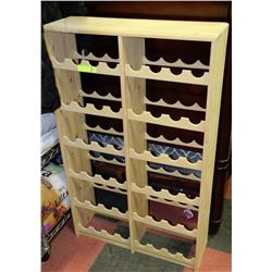 6 TIER WOOD SHELF (HOLDS 48 BOTTLES OF WINE)