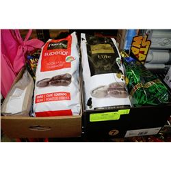 2 BOXES OF GOURMET COFFEE BEANS AND GROUND COFFEE