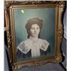 Image 1 : LARGE ESTATE GOLD TONE FRAME LADY PICTURE