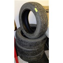 SET OF FOUR USED P225/60R18 TIRES
