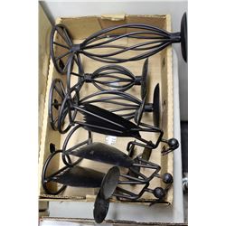 FLAT OF METAL CANDLE HOLDER SETS