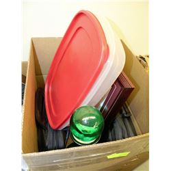 BOX WITH VINTAGE GREEN BOTTLE LAPTOP BAG