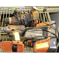 RIDGID CORDLESS DRILL WITH CHARGER SOLD WITH
