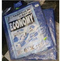 TWO 8 X 10 TARPS