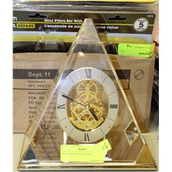 PYRAMID MANTLE CLOCK