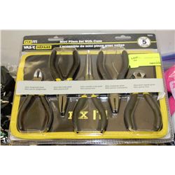 5 PC MINI PLIER SET WITH CASE