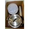 Image 1 : BOX W/ KITT AMOR COOKING POT, DEEP FRY