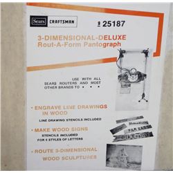 SEARS 3 DIMENSIONAL DELUXE ROUT-A-FORM