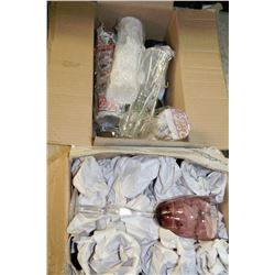 2 BOXES OF CAT WINE BOTTLE HOLDER,GLASSES AND MORE