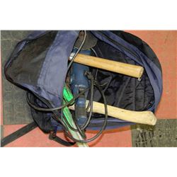 RYOBI GRINDER IN BLUE PACK WITH MISC TOOLS