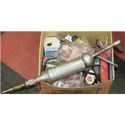 BOX OF MISC INCLUDING COPPER FASTENERS, DISC BRAKE