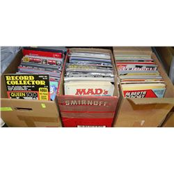 THREE BOXES OF ASSORTED MAGAZINES INCLUDING