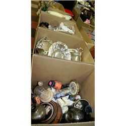 4 LARGE BOXES OF ESTATE COLLECTIBLES