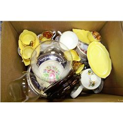 BOX OF ESTATE CHINA INCLUDES PARAGON